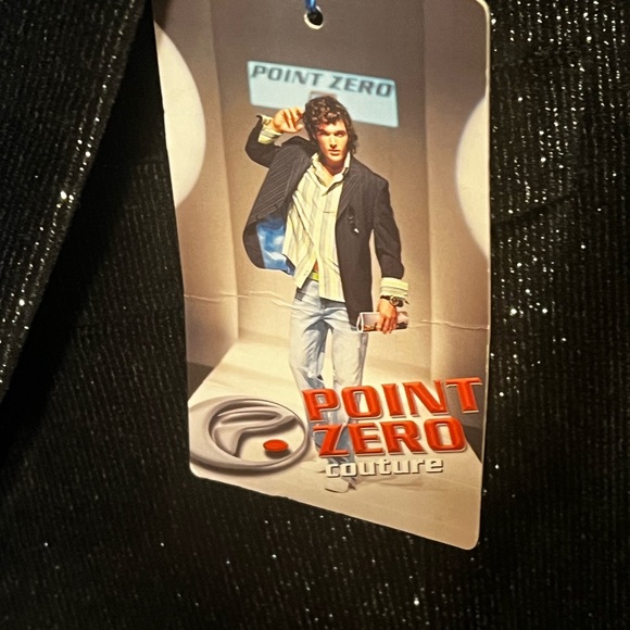 Point zero men’s black outside with a sparkle and blue inside sports blazer - Picture 5 of 9